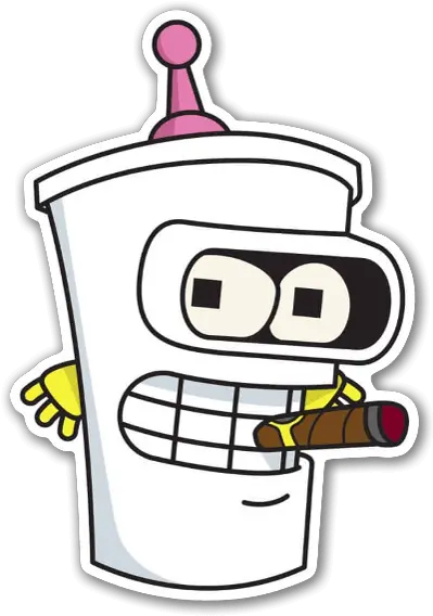  Bender Sticker Png Futurama Bender Sticker Parental Advisory Sticker Png