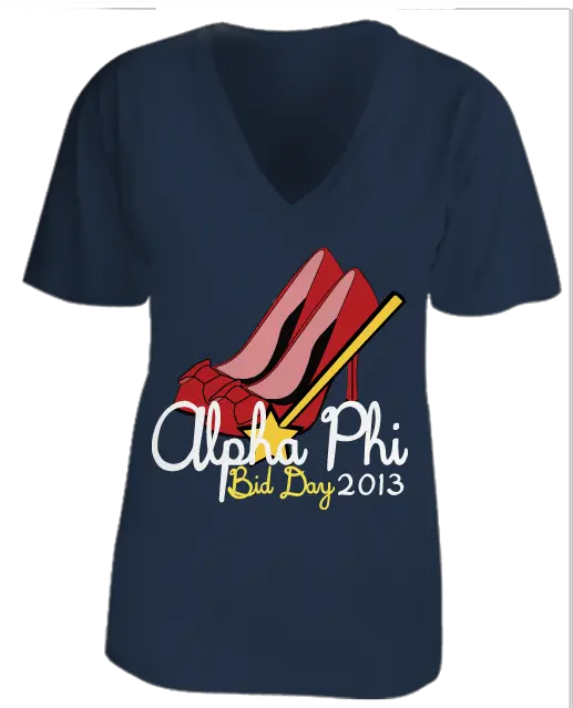  Download Alpha Phi Ruby Slippers Bid Day Bid Day Sorority Short Sleeve Png Ruby Slippers Png