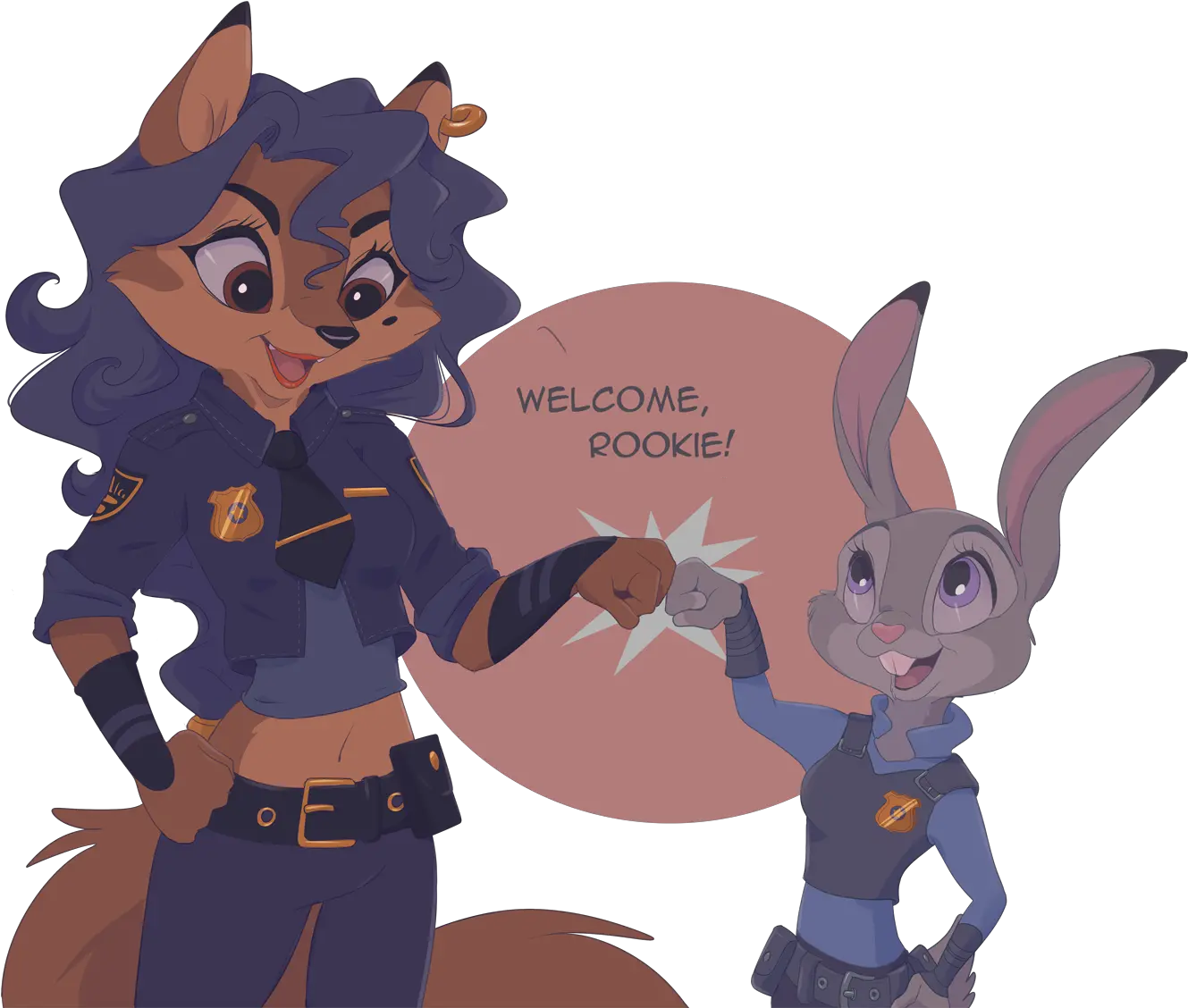  Welcome Rookie Zootopia Know Your Meme Carmelita Fox And Judy Hopps Png Sly Cooper Png