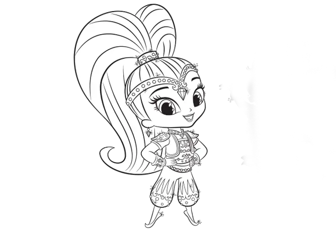  Download Shimmer And Shine Colouring Pages Full Illustration Png Shimmer Png