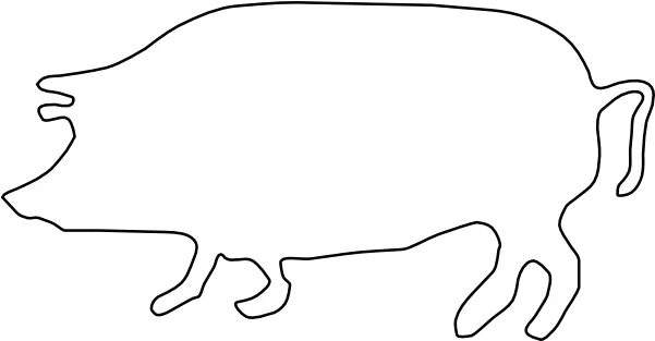  White Pig Silhouette Png Clip Art Pig Silhouette Png