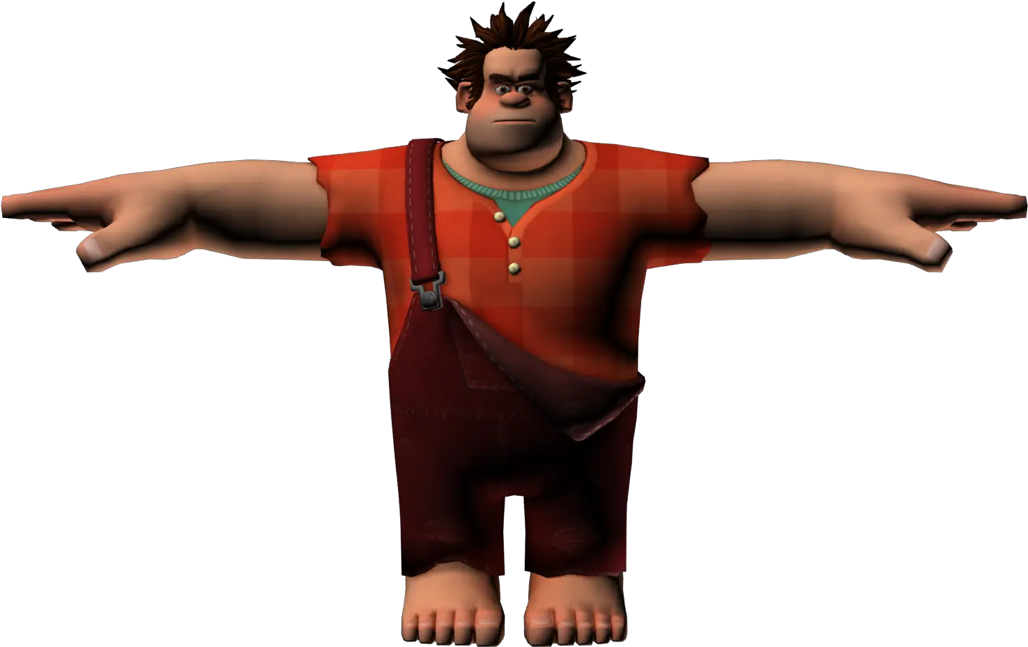  Wreck It Ralph Character Model Ralph 3d Character Sheet Png Wreck It Ralph Transparent