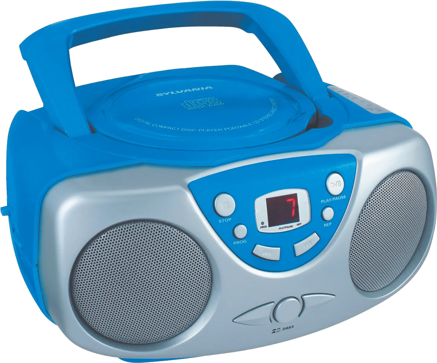  Sylvania Srcd243m Portable Cd Boom Box With Amfm Radio Blue Walmartcom Portable Png Boom Box Icon