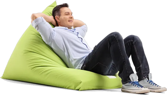  Man Laying Armchair Png Image People Sitting On Bean Bag Png Relax Png