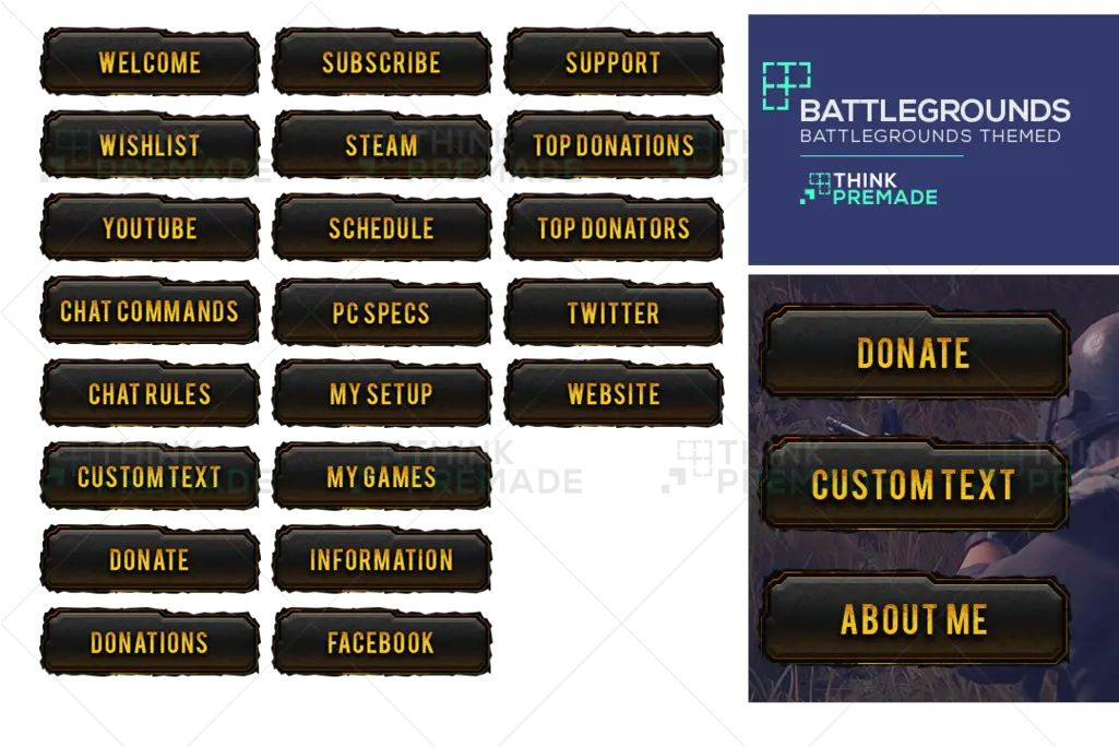  Twitch Panels Label Png Player Unknown Battlegrounds Png