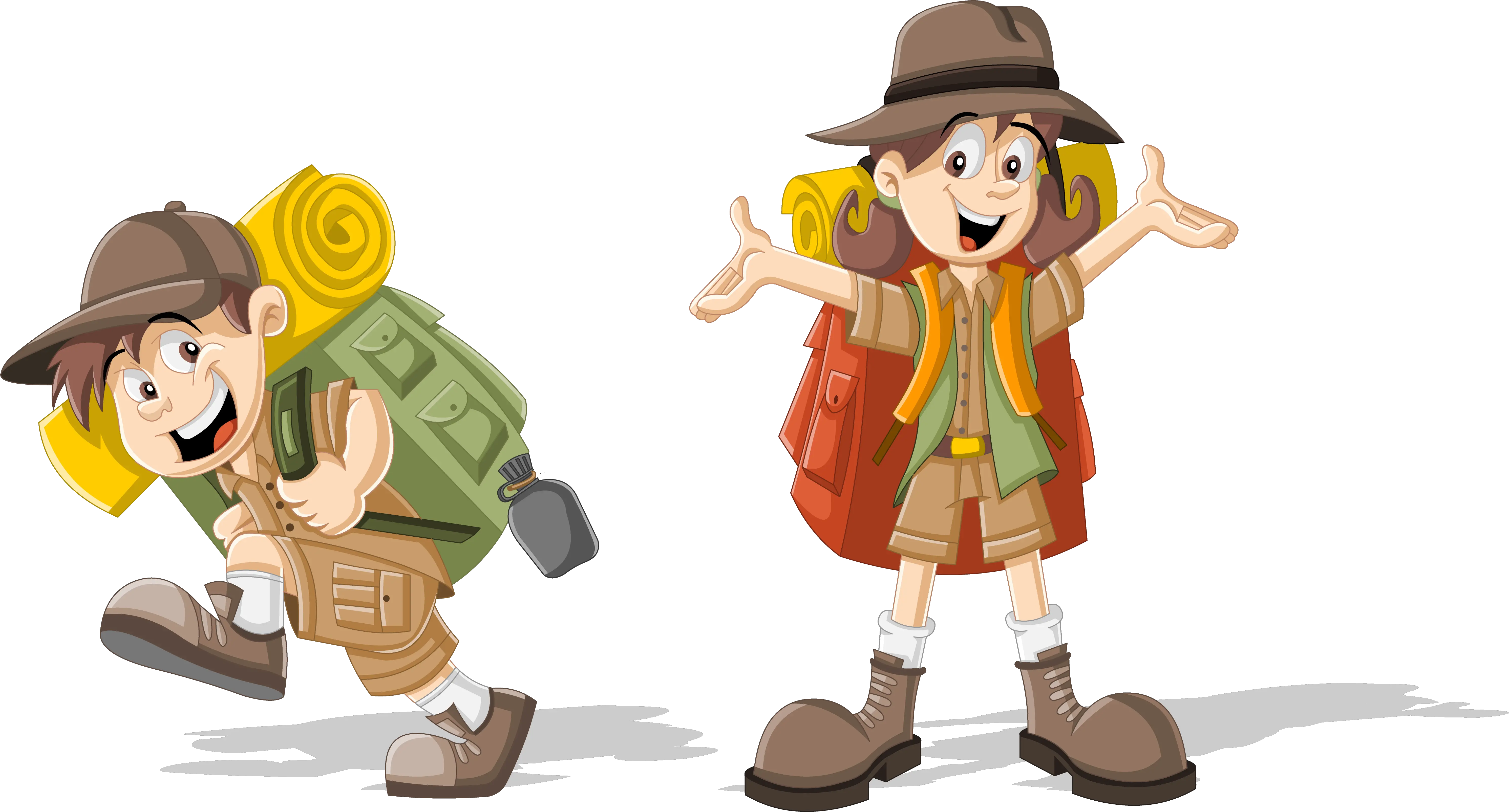  Download Design Backpack Character Scouting Children Dibujos De Niñoas Exploradores Png Backpack Clipart Png