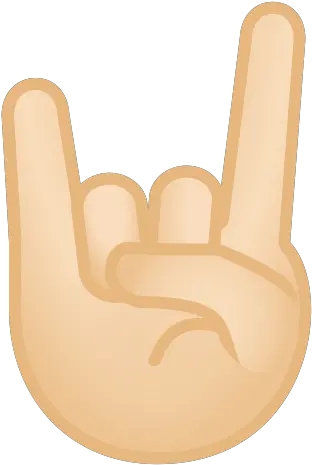  Sign Of The Horns Light Skin Tone Icon Emoji Meaning Png Horns Png