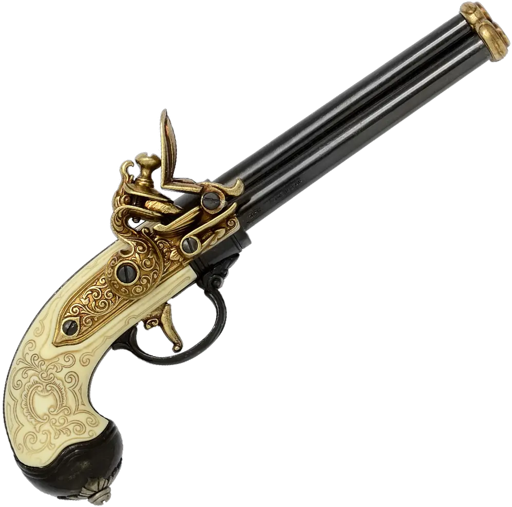  Three Cannon Pistol Manufactured By Lorenzoni Italy 1680 Png Pistol Png