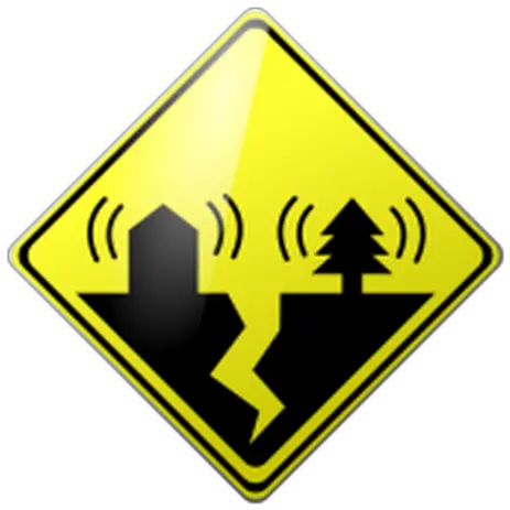  Earthquake Clipart Caution C 1922123 Png Earthquake Warning Sign Png Warning Sign Transparent