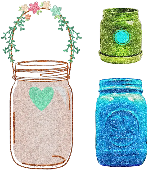  Mason Jars Jar Glitter Free Image On Pixabay Cylinder Png Mason Jar Png