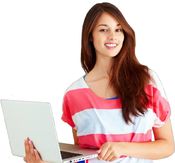  Student Transparent Png Image Girl With Laptop Png College Student Png