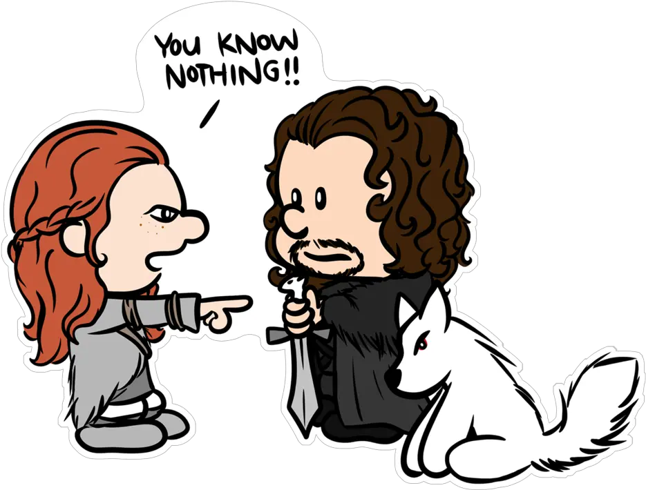  You Know Nothing U2014 Artist Whitney Brown Cartoon Png Jon Snow Png