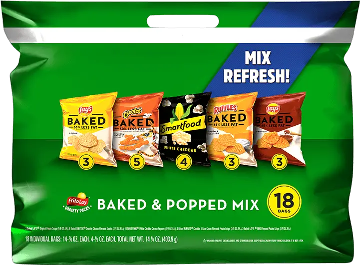  Frito Lay Baked U0026 Popped Mix Variety Pack Variety Packs Baked Chips Variety Pack Png Lays Png