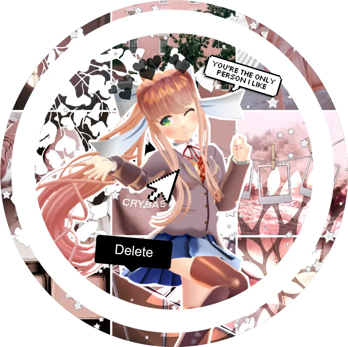  Monika Ddlc Icon Rose Gold Black For Women Png Monika Icon