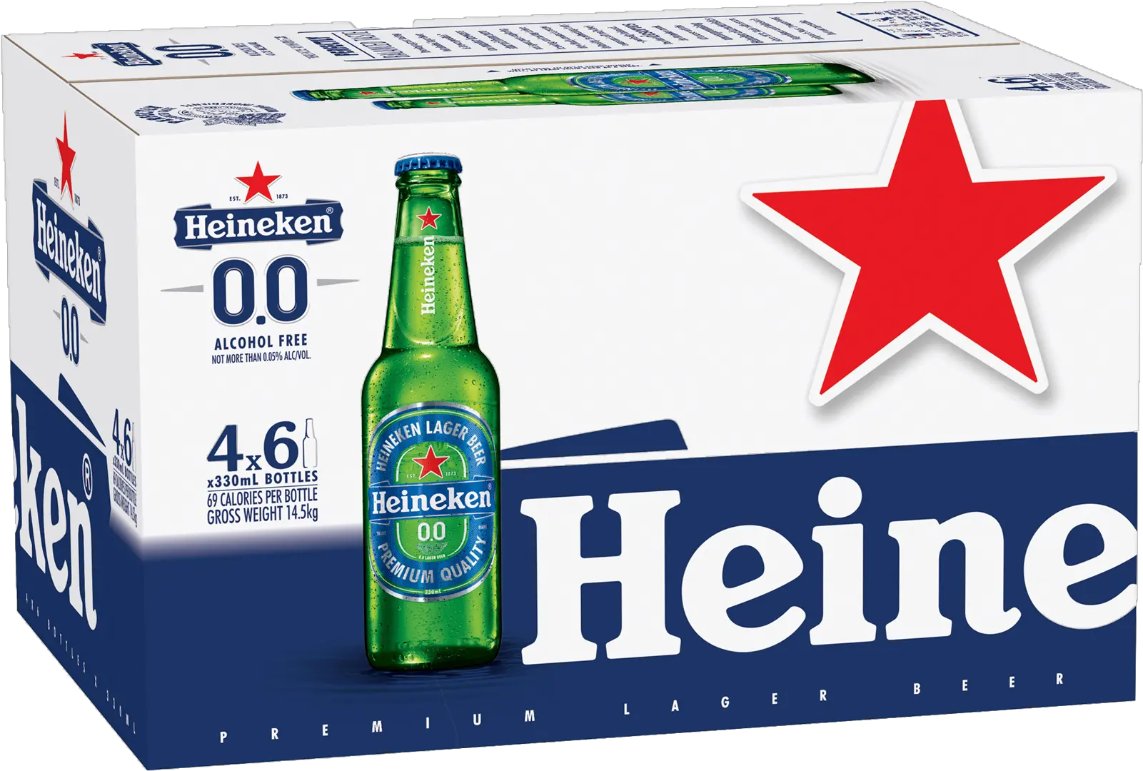  00 Non Alcoholic Lager Bottles 330ml Heineken Box Png Heineken Png