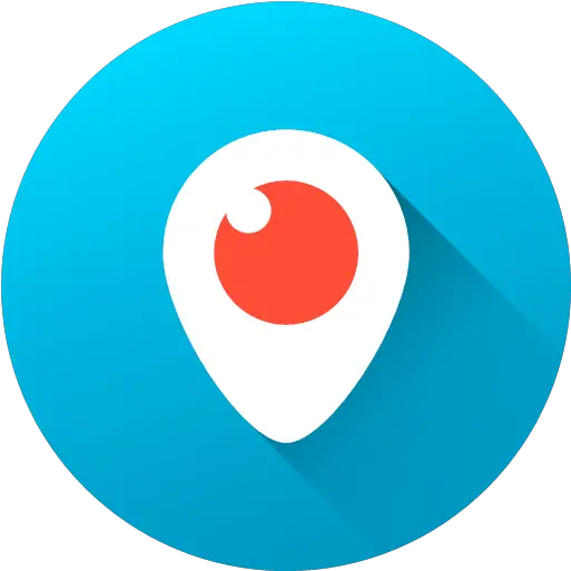  Gradient Long Shadow Media Periscope Social Png Circle