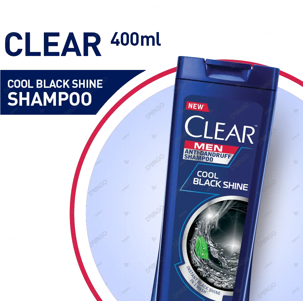  Clear Men Anti Dandruff Shampoo Cool Black Shine 400ml Clear Cool Black Shine Png Shine Transparent