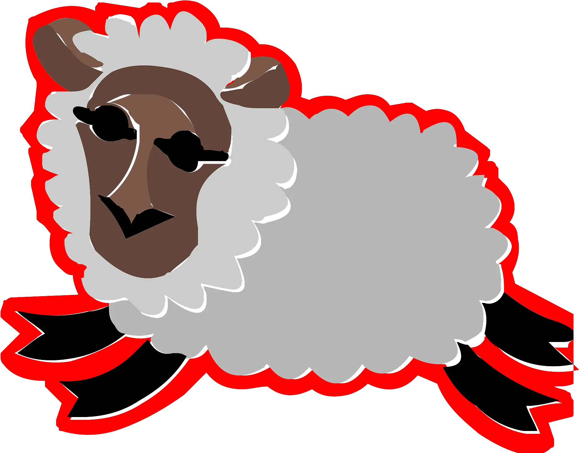  Sheep Icon With A Red Outline Clipart Language Png Sheep Icon