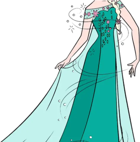  Download Hd Frozen Clipart Elsa Dress Printable Frozen Fever Coloring Pages Png Elsa Transparent