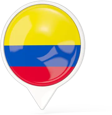  White Pointer With Flag Illustration Of Colombia Bandera De Colombia Redonda Png Vector Colombia Map Png