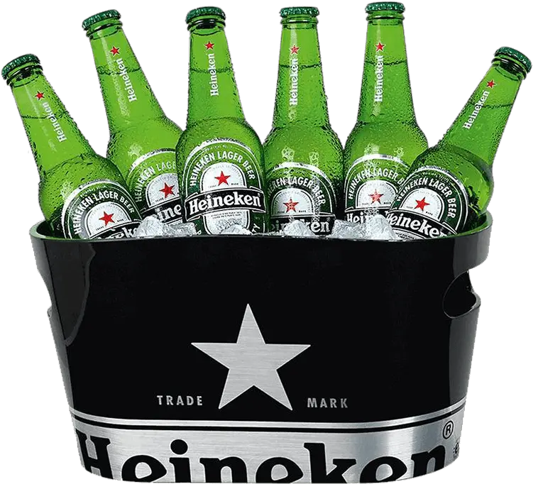  Heineken Single Walled Ice Bucket Black Heineken Beer Bucket Png Heineken Png