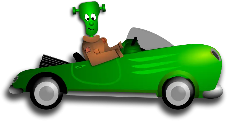  Little Frankenstein Driver Vector Image Free Svg Driving Clipart Transparent Png Frankenstein Png