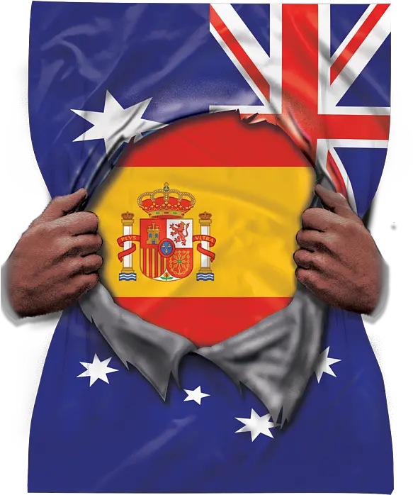  Spain Flag Australian Ripped Beach Towel Peruvian And Australian Flag Png Spain Flag Png