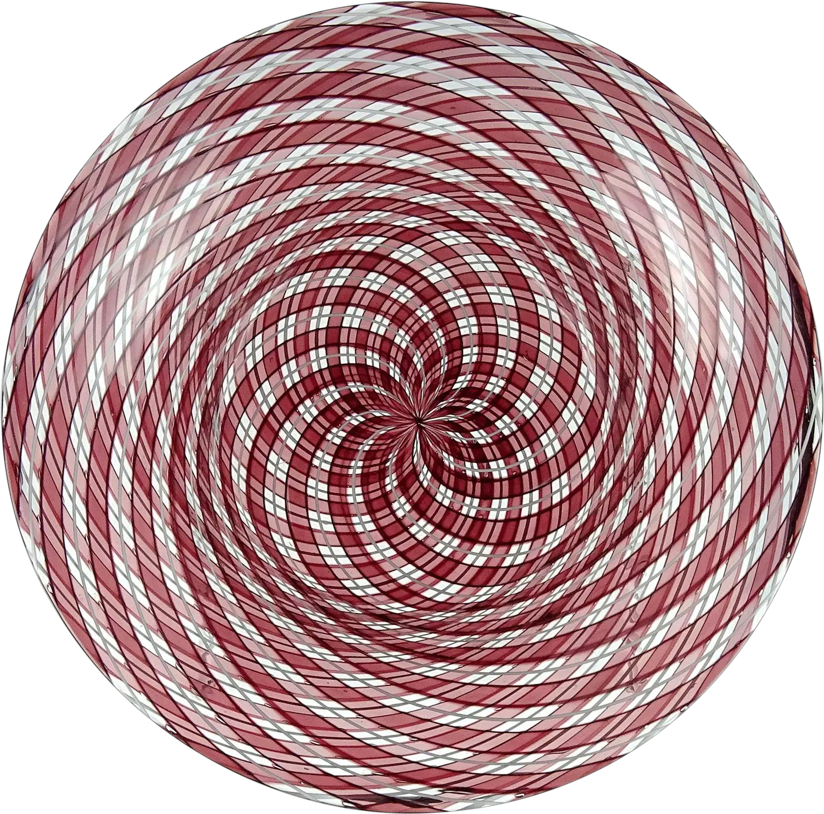  Murano Purple White Interlaced Roticello Ribbons Italian Art Glass Bowl Circle Png Interlaced Png