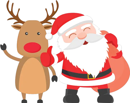  Png Free Santa Nativity Father Christmas And Reindeer Nativity Png