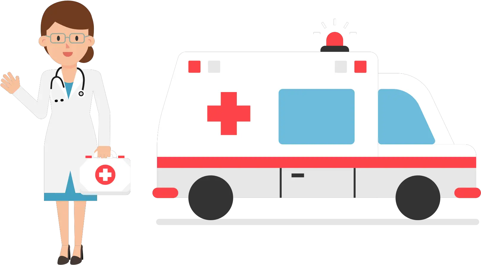  Ambulance And Female Doctor Cartoon Ambulance Car Icon Png Ambulance Transparent