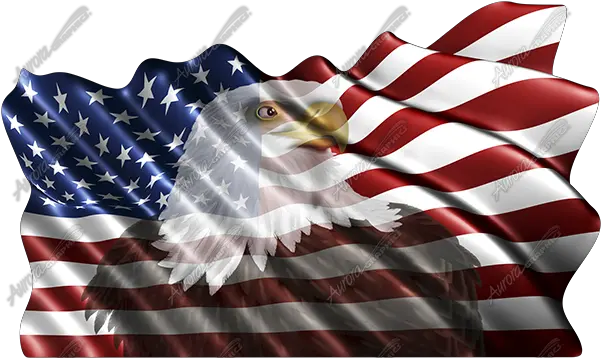  Waving American Flag Eagle Head Cloth American Flag Waving With Eagle Png American Flag Transparent Background