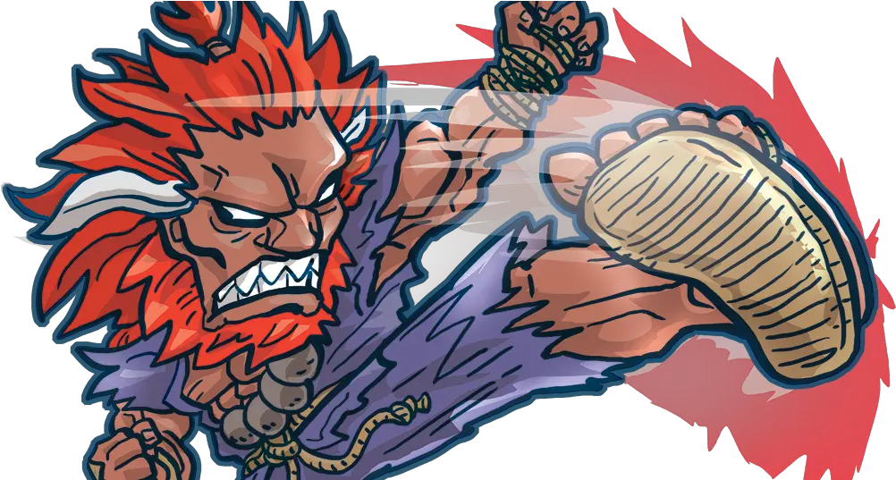  Akuma Sfv Oni Kick Illustration Png Akuma Png