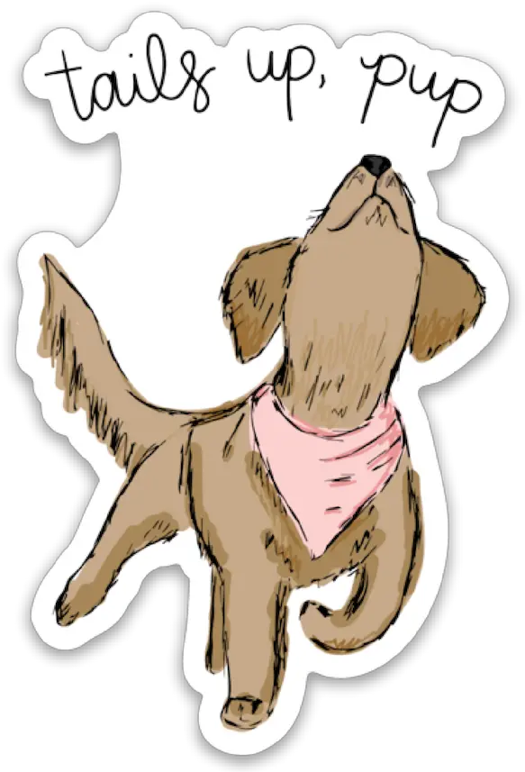  Tails Up Pup Logo Sticker U2014 Tails Up Pup Logo Png Tails Png