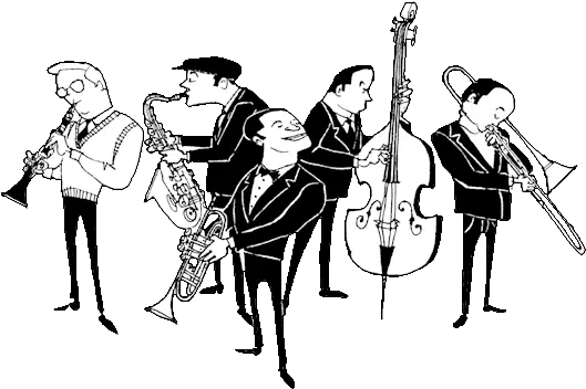  Jazz Band Playing Music Gif Png Band Silhouette Png