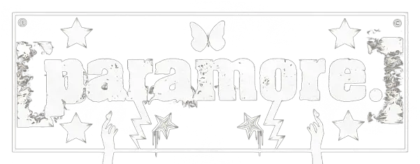  Paramore Womenu0027s Tank Top Line Art Png Paramore Logo Transparent