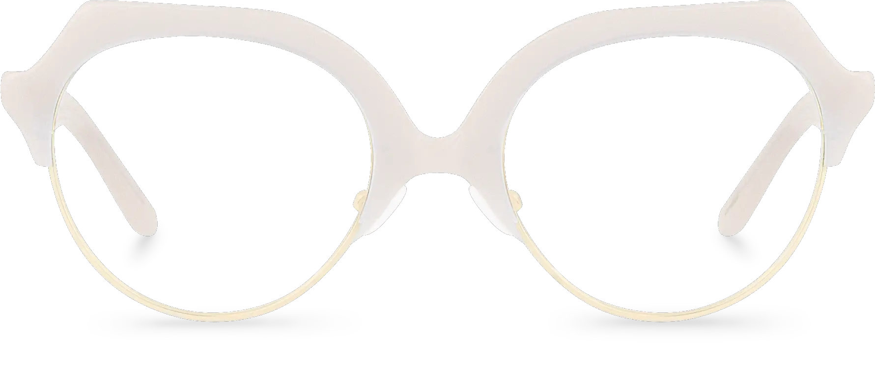  Candice Cream Semi Rimless Glasses Girly Png Reading Glasses Icon