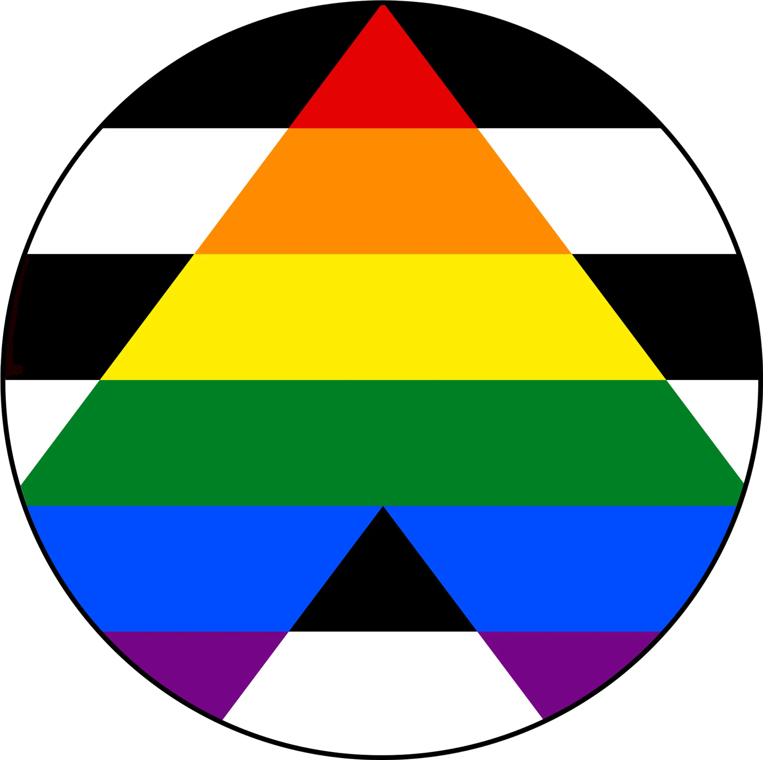  Ally Flag Circle Pyramid Pride Kids Sweatshirt Teeshirtpalace Straight Ally Flag Png Gay Flag Icon
