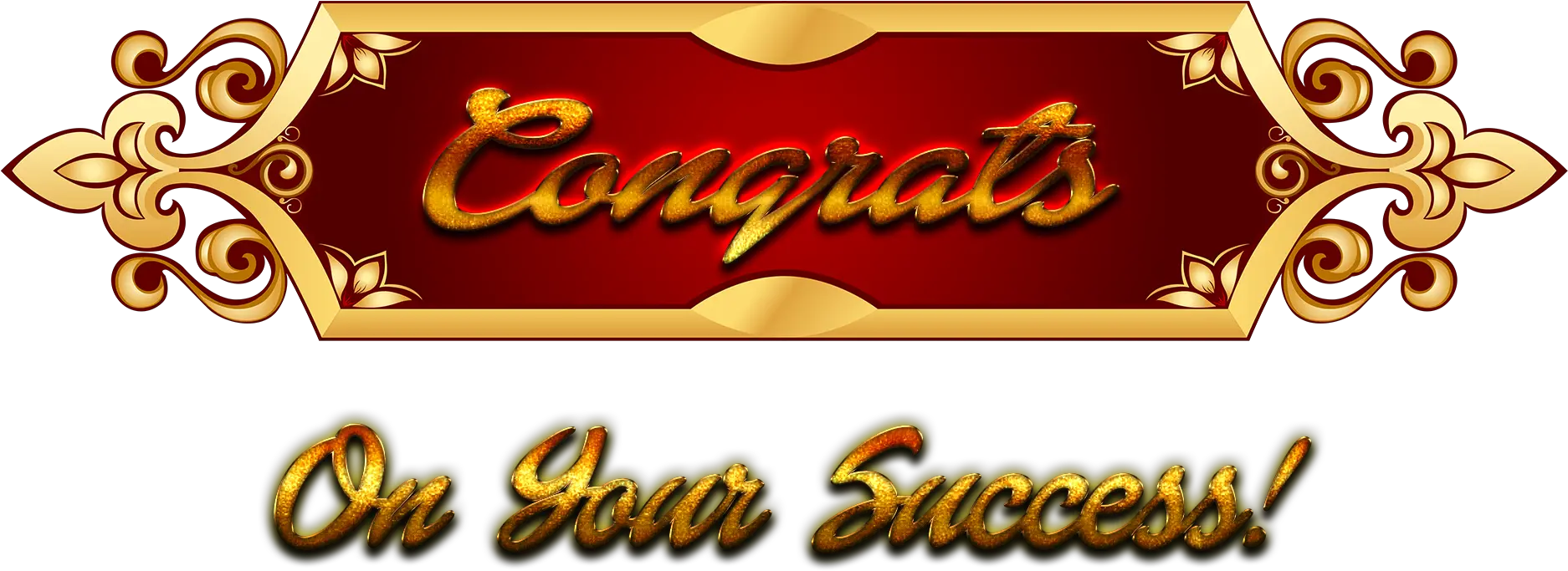  Congrats Gold Vector Success Png