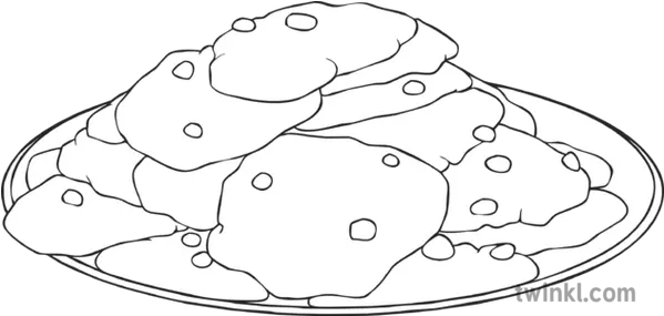  Plate Of Cookies Black And White Plate Of Cookies Drawing Png Plate Of Cookies Png