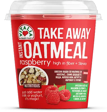  Takeaway Oatmeal Raspberry Myessentials Vitalia Oatmeal Png Oatmeal Png