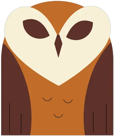  Brown Barn Owl Flat Illustration Png Barn Owl Png