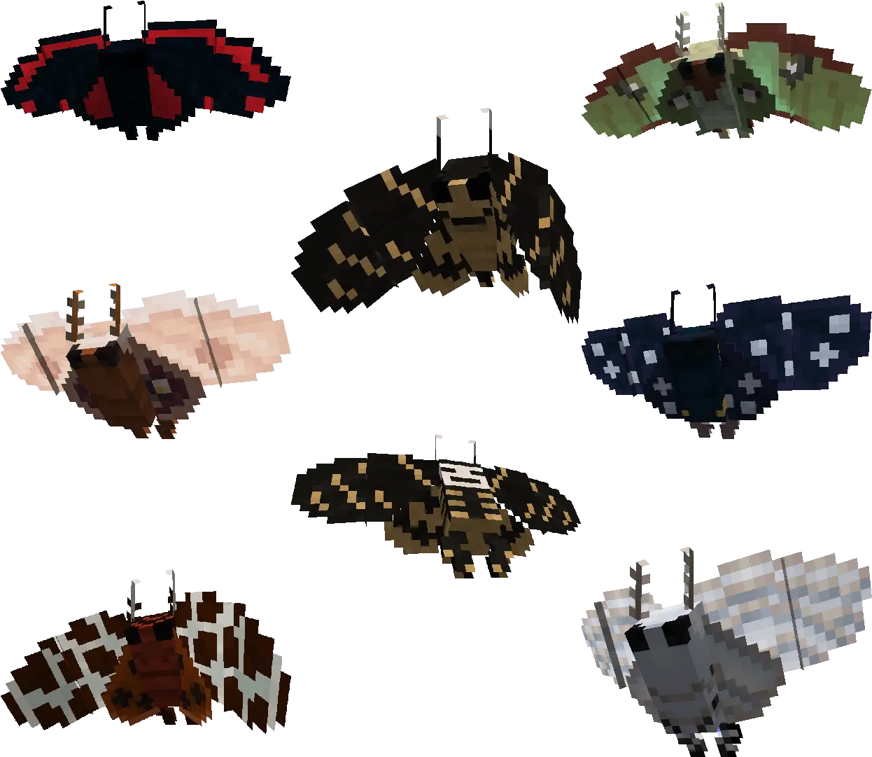  Moths V3 A Replacement For Bats Resource Packs Mapping Minecraft Moth Png Moth Transparent Background