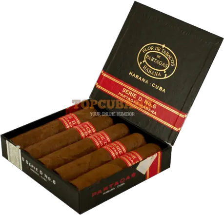  Partagas Serie D No6 Box Of 5 Cigar Partagas No 6 Png Vintage Vs6 Icon Jr