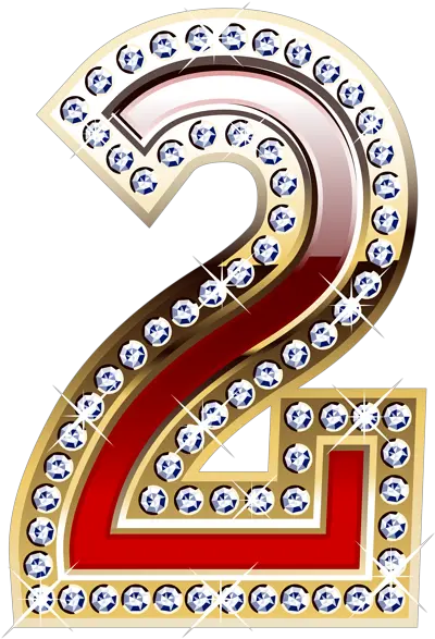  Gold And Red Number Two Png Clipart Gold And Red Numbers Wave Clipart Png