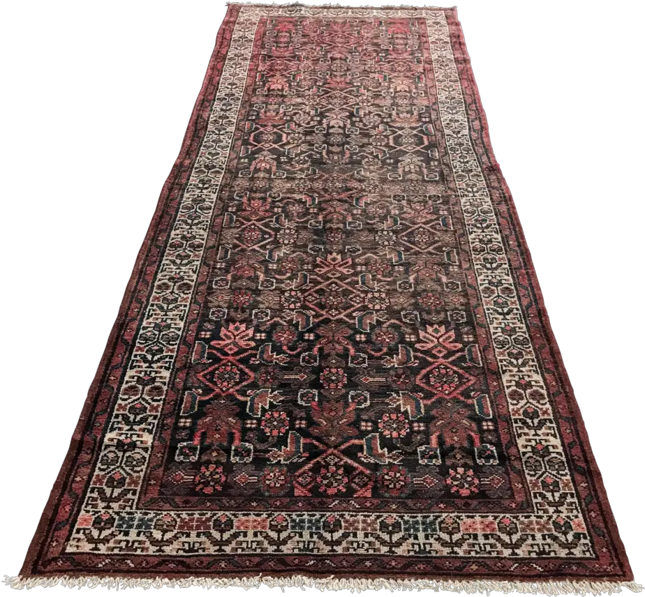  3x9 Persian Lilihan Antique Rug Hallway Png