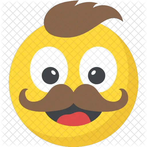  Mustache Emoji Icon Icono Emoji Moustache And Smile Png Omg Emoji Png