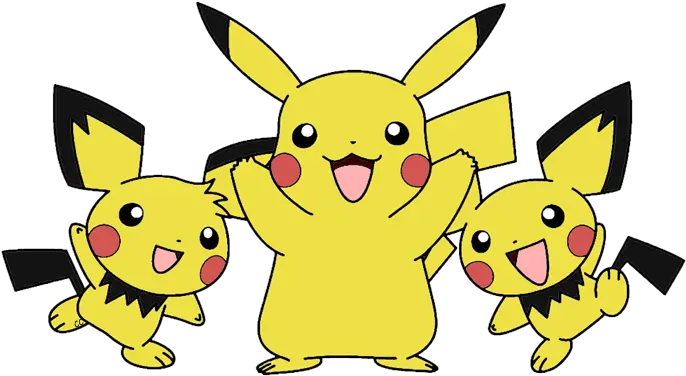  Pokemon Clip Art 2 Cartoon Pichu And Pikachu Coloring Pages Png Jigglypuff Png