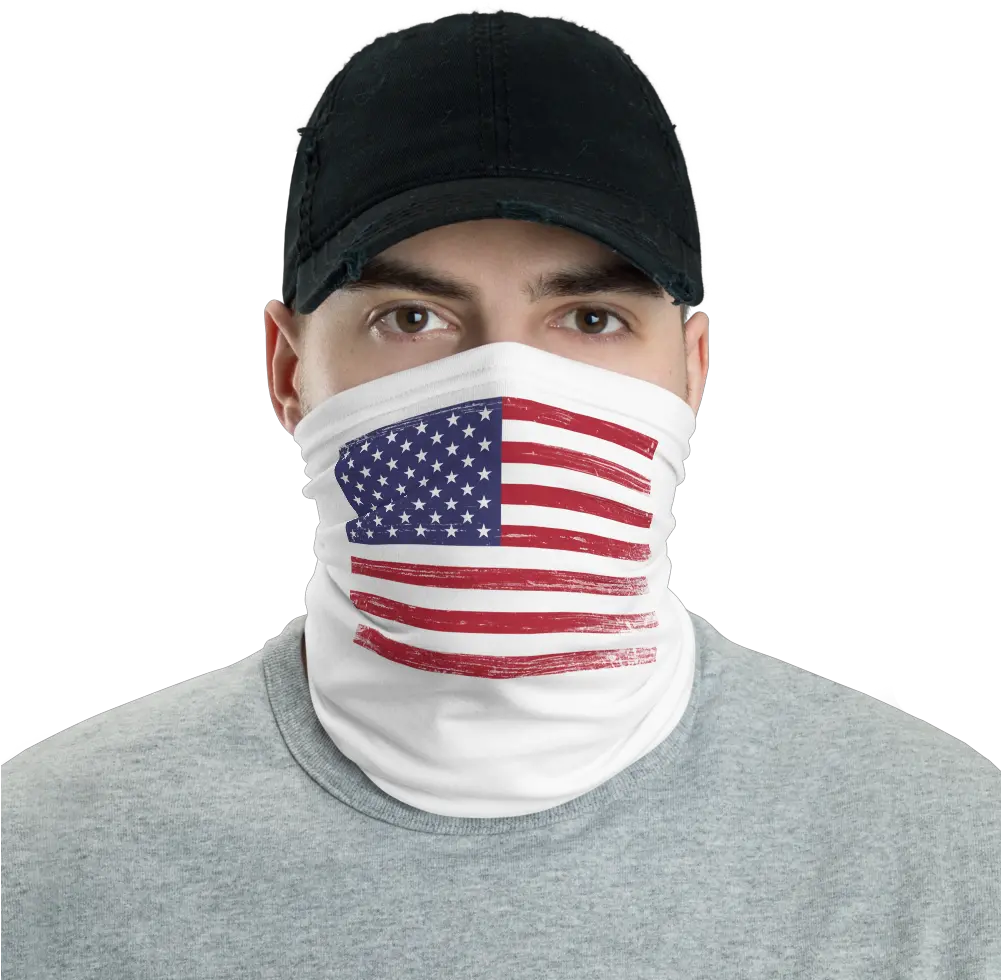  Distressed Usa Flag Neck Gaiter Appeal To Heaven Mask Png Usa Flag Transparent