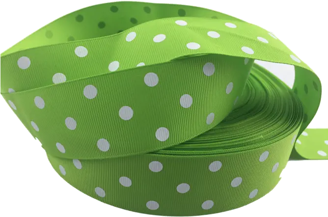  Lime Green Polka Dot Grosgrain Ribbon 15 Chunky Ribbons Polka Dot Png Polka Dots Png