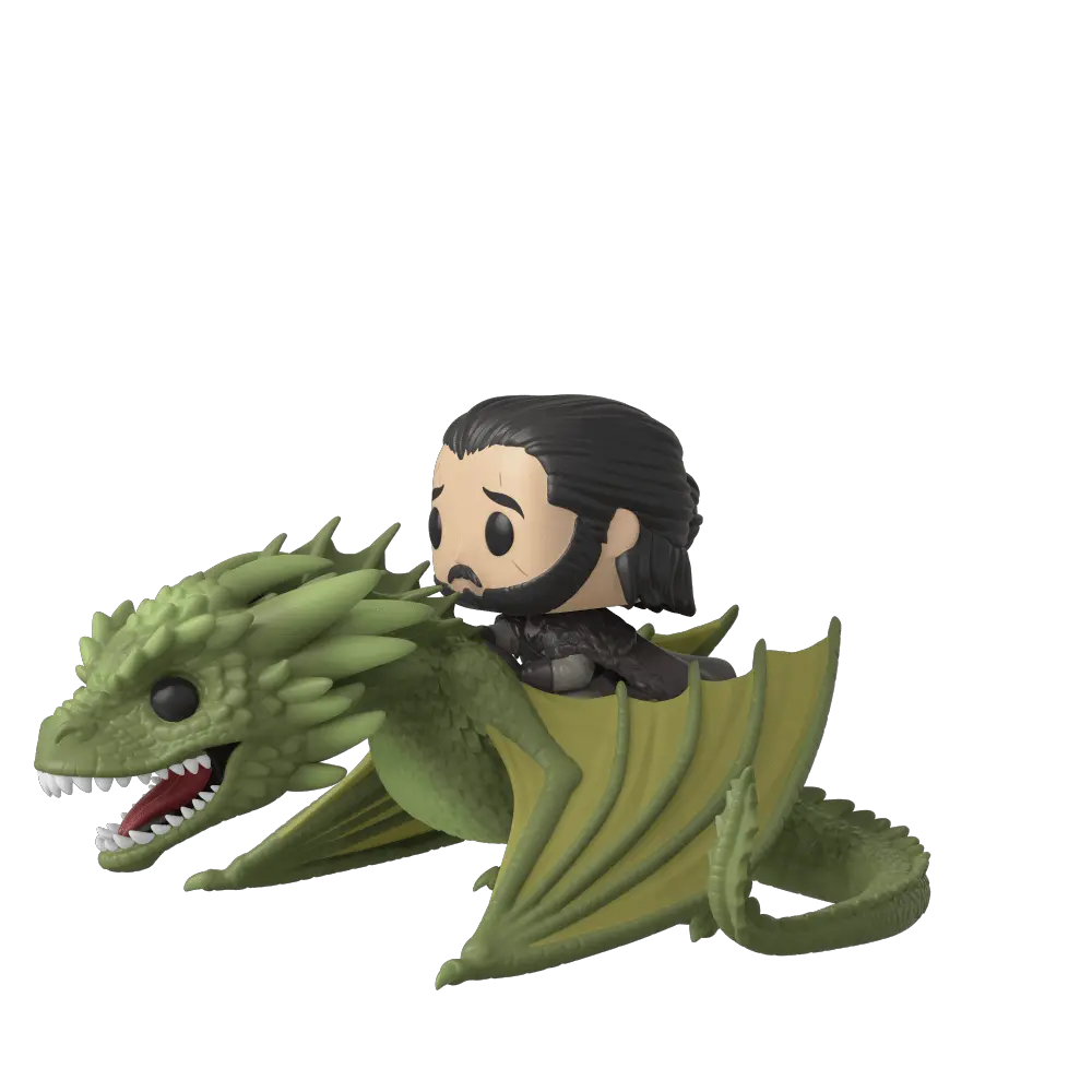  Thrones Jon Snow With Rhaegal Ride Game Of Thrones Pop Figures Png Jon Snow Png